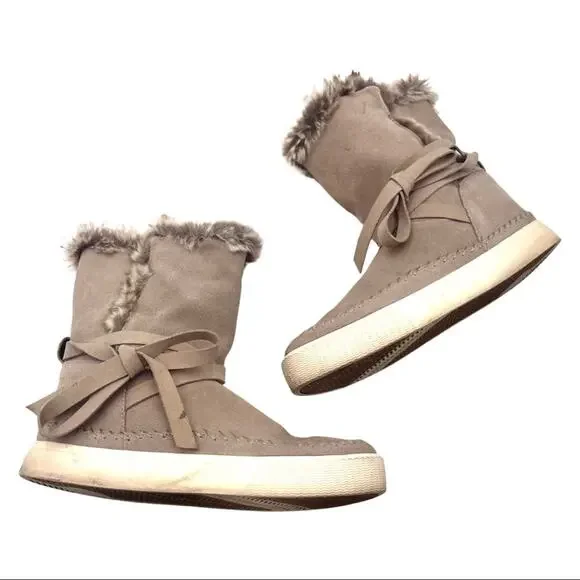 TOMS suede leather gray boots women's size 6.5 - Picture 10 of 10